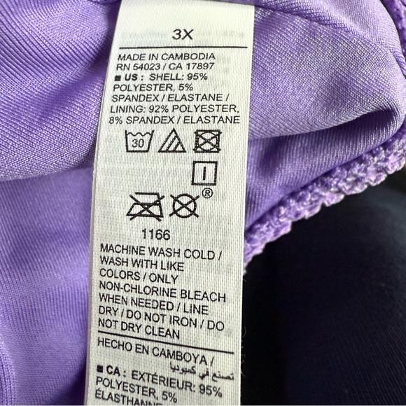 Old Navy Women's Extra High-Waisted Purple Old Navy Purple Bikini Bottom 3X - Picture 8 of 9